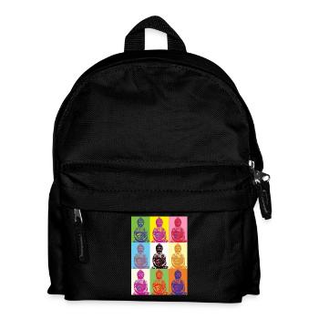 Buddha Popart - Kinder Rucksack - Schwarz - Vorne
