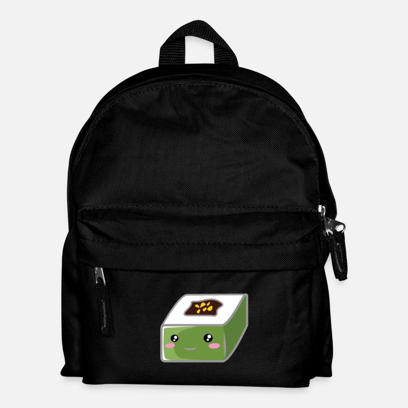 Quadratisches Sushi - Kinder Rucksack - Schwarz