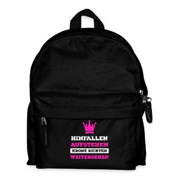 Tomber debout Debout la couronne - Sac à dos Enfant - noir - Devant