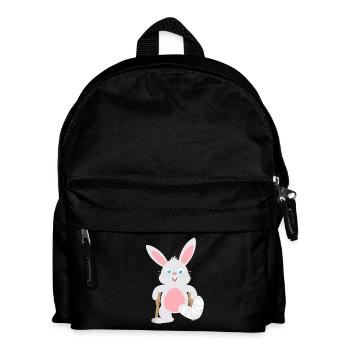 Kindershirt Hase mit Gipsbein Tiershirt Hase - Kinder Rucksack - Schwarz - Vorne