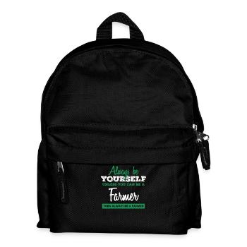 Bauer Bäuerin Bauernhof Farmer Tiere Geschenkidee - Kinder Rucksack - Schwarz - Vorne