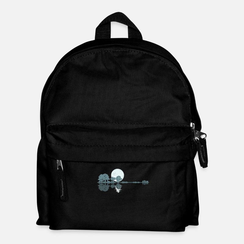Guitar Lake Shadow Moonlight Idée cadeau - Sac à dos Enfant - noir