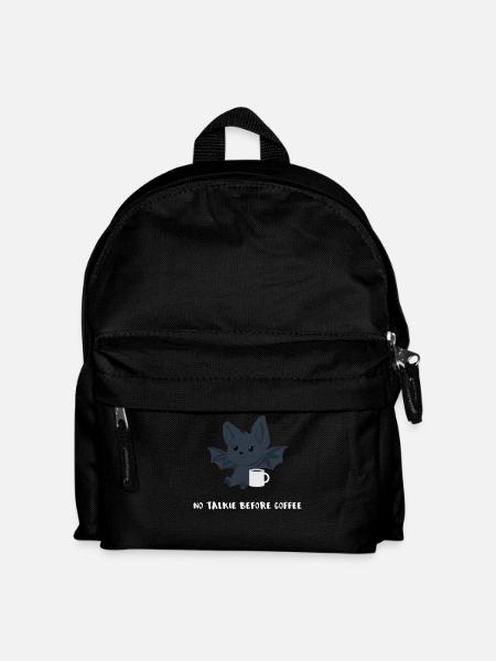 Fledermaus - Fledermaus T-Shirt - Morgenmuffel - Kinder Rucksack - Schwarz