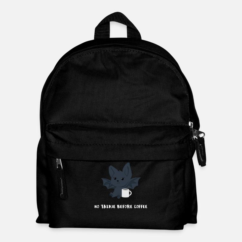 Fledermaus - Fledermaus T-Shirt - Morgenmuffel - Kinder Rucksack - Schwarz
