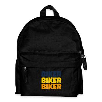 Biker motorcycle - Kids' Backpack - black - Front
