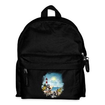 Bearded Collie - maritim - Kinder Rucksack - Schwarz - Vorne