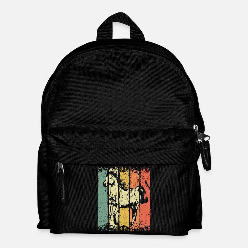 Pferd - Kinder Rucksack - Schwarz