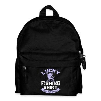 Angeln - Kinder Rucksack - Schwarz - Vorne