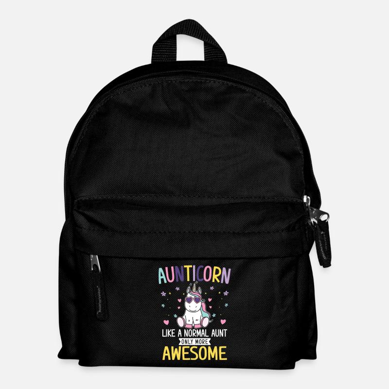 Aunticorn like a normal Aunt only more awesome - Kids' Backpack - black
