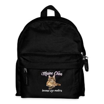 Maine Coon Cat Because Size Matters - Kids' Backpack - black - Front