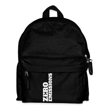 Zero Emissions / elektrisch fahren / Elektroauto - Kinder Rucksack - Schwarz - Vorne