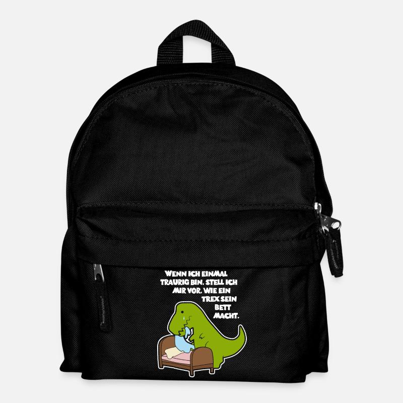 T-Rex au lit - Design - Sac à dos Enfant - noir