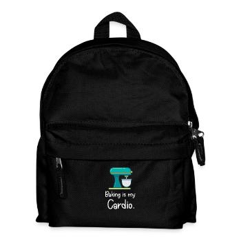 Bäckerbacken ist mein Cardio - Kinder Rucksack - Schwarz - Vorne