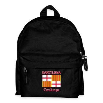 Barcelona flag in red white and yellow - Kinder Rucksack - Schwarz - Vorne