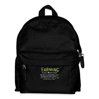 FARMING: Farming Definition - Kids' Backpack - black - Front