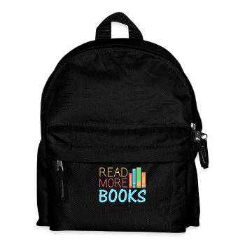 Bücher lesen Buch - Kinder Rucksack - Schwarz - Vorne