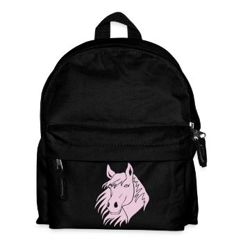 pferd pony isländer reiten pferdekopf ponyhof - Kinder Rucksack - Schwarz - Vorne