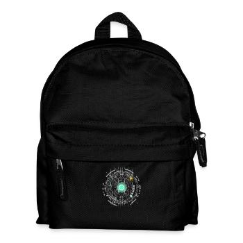 nerd CPU core computer code pc board spaceship - Kids' Backpack - black - Front