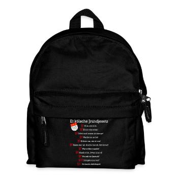 Et kölsche Jrundjesetz Kölner Grundgesetz Kölsch - Kinder Rucksack - Schwarz - Vorne