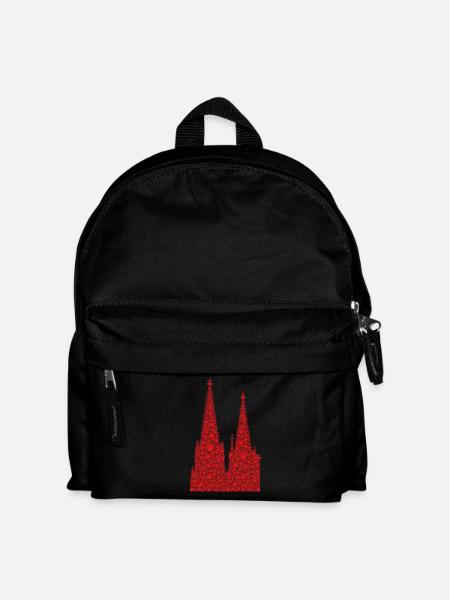 Kölner Dom Herzen Kölle Liebe Herz Karneval Köln - Kinder Rucksack - Schwarz