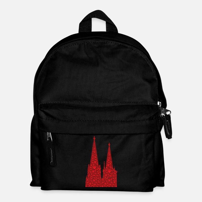 Kölner Dom Herzen Kölle Liebe Herz Karneval Köln - Kinder Rucksack - Schwarz