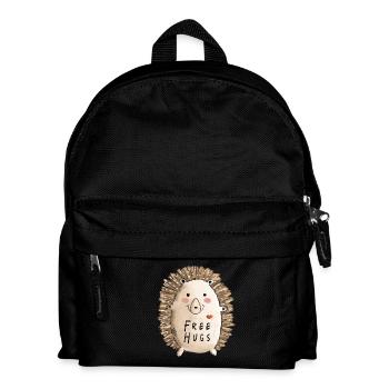 Free Hugs Igel I Kinder Comic Geschenk Herbst - Kinder Rucksack - Schwarz - Vorne