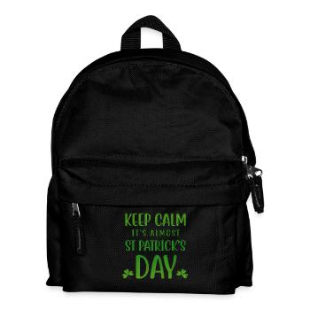 Keep Calm Is Almost St Patrick's Day - Kids' Backpack - black - Front
