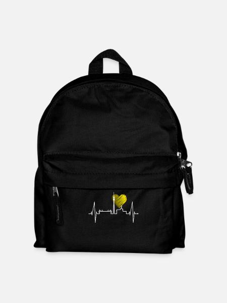 Dortmund Herzschlag Ruhrpott Schwarz Gelb Stadion - Kinder Rucksack - Schwarz