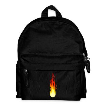 Komet Flamme Feuer Inferno Flamme feurig - Kinder Rucksack - Schwarz - Vorne