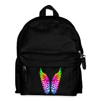 LGBT Arc-en-ciel Ailes angéliques Gay Lesbienne Lesbienne - Sac à dos Enfant - noir - Devant
