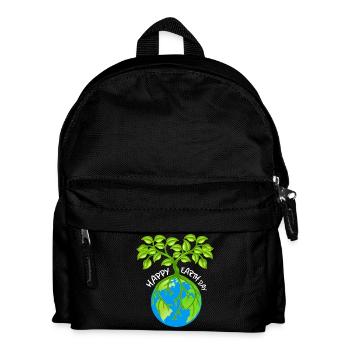 Umweltfreundlicher Erdfreund T-Shirt - Kinder Rucksack - Schwarz - Vorne