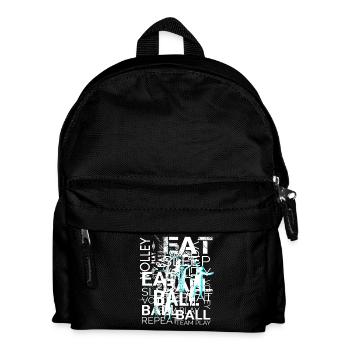 Volleyball Text Art - Kids' Backpack - black - Front