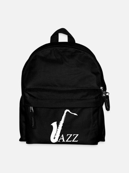 Jazz - Saxophon - Kinder Rucksack - Schwarz