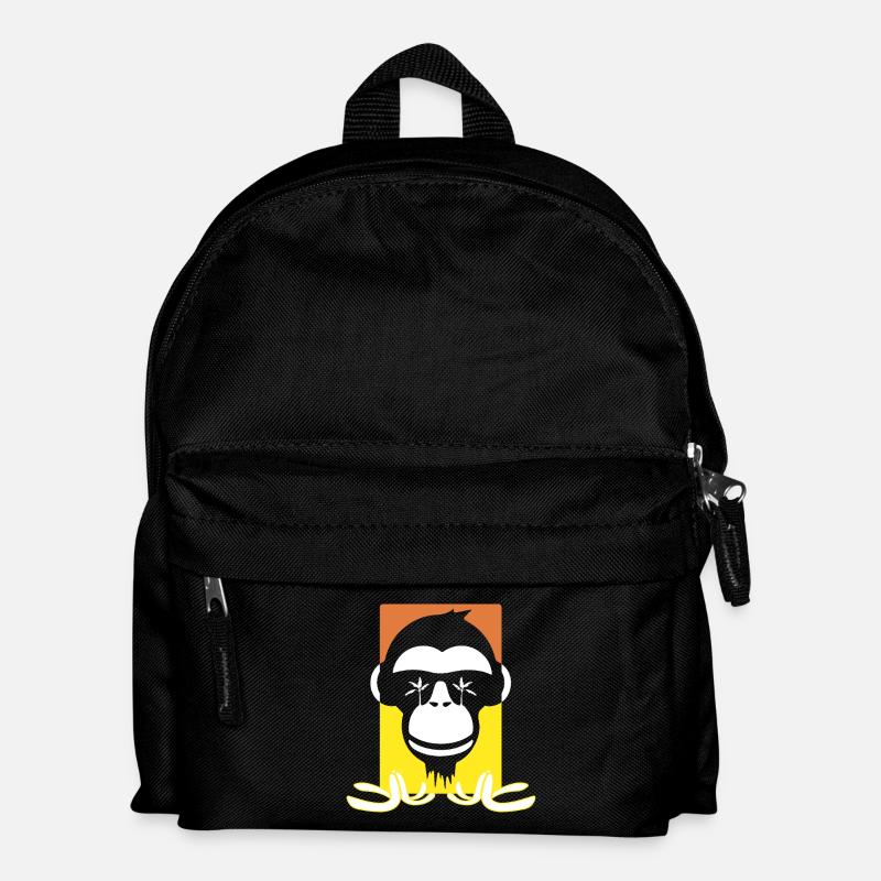 Lustiger Affe - Kinder Rucksack - Schwarz