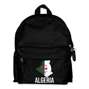 Drapeau algérien dans la conception cartographique - Sac à dos Enfant - noir - Devant