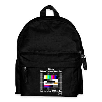 Image de test costume des années 90 dans la devise de la lessive - Sac à dos Enfant - noir - Devant