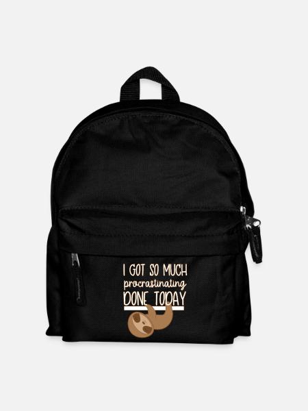 Faultier - Kinder Rucksack - Schwarz