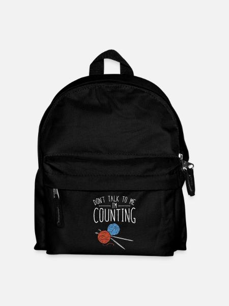 Häkeln Wolle Häkelnadel Handarbeit Geschenk - Kinder Rucksack - Schwarz