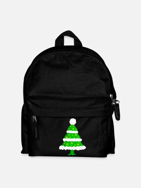 Tannenbaum Weihnachten - Kinder Rucksack - Schwarz