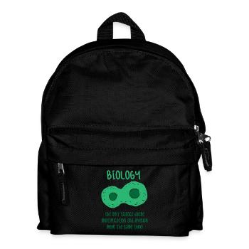 Biologie Biologe Wissenschaft Ökologie Geschenk - Kinder Rucksack - Schwarz - Vorne