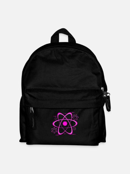 Pinkes Atomsymbol Print - Kinder Rucksack - Schwarz