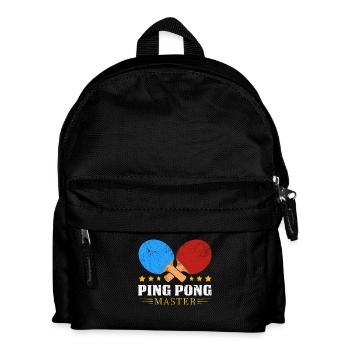 PingPong Meister Logo - Kinder Rucksack - Schwarz - Vorne