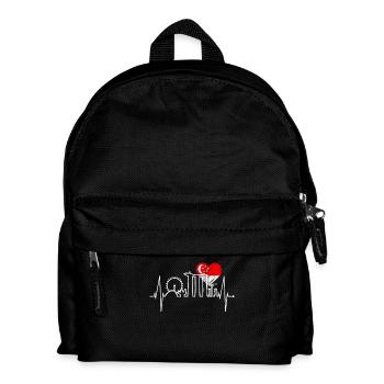 Cadeau d'amour de l'Asie de battement de coeur d'horizon de Singapour - Sac à dos Enfant - noir - Devant
