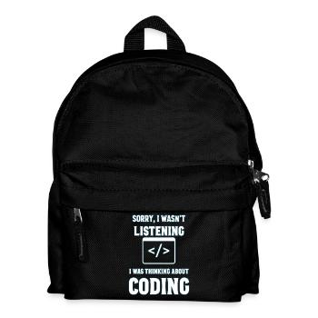 Programmieren Geschenk - Kinder Rucksack - Schwarz - Vorne
