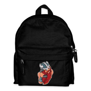 Wikinger am Telefon - Kinder Rucksack - Schwarz - Vorne
