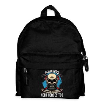 Motif de crâne des héros plombiers - Sac à dos Enfant - noir - Devant