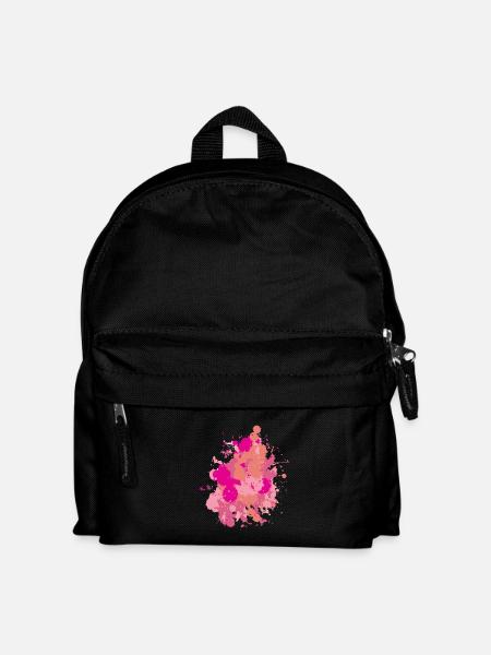 Farbklecks - Kinder Rucksack - Schwarz