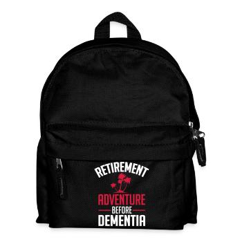 retirement adventure before dementia - Kinder Rucksack - Schwarz - Vorne