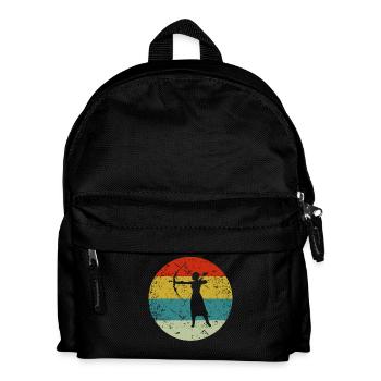retro vintage archery artemis vintage - Kids' Backpack - black - Front