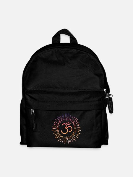 Buddhistisches Symbol Om Yoga Meditation Geschenk - Kinder Rucksack - Schwarz